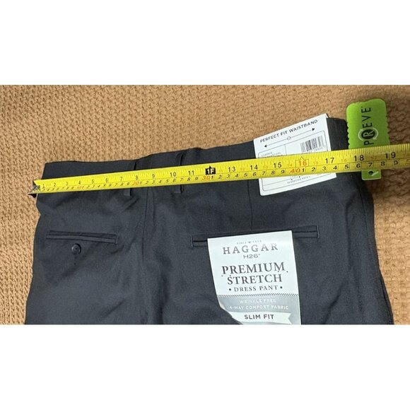 Haggar H26 Flex Series Dress Pants Mens 34x30 Slim Fit Stretch Charcoal - Picture 7 of 7